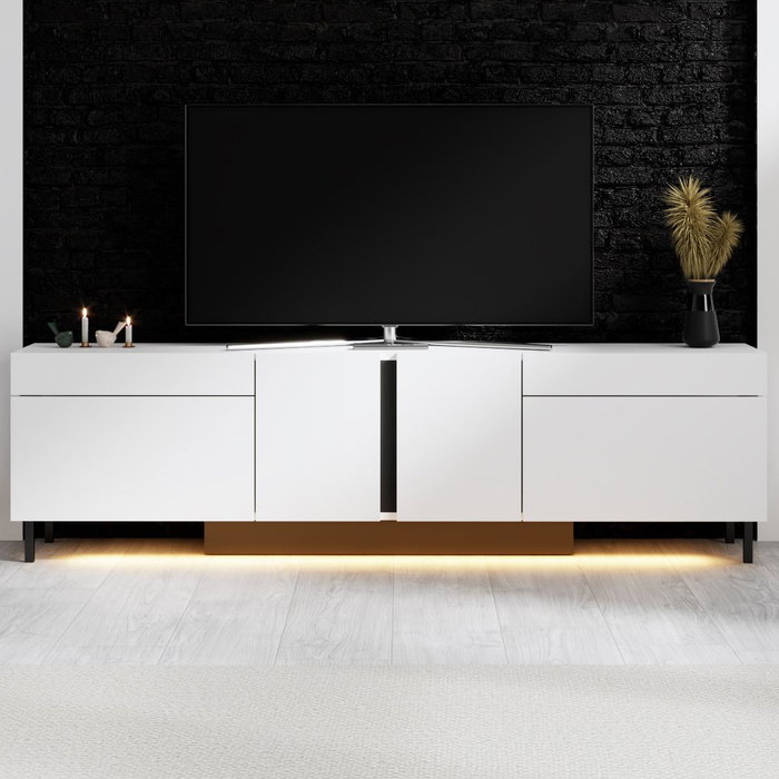 Hanah Home Paris Soporte para TV Blanco con Iluminación LED
